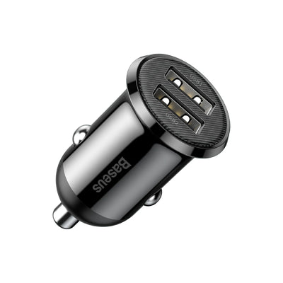 شاحن سيارة بيسوس جرين برو - USB-A / أسود