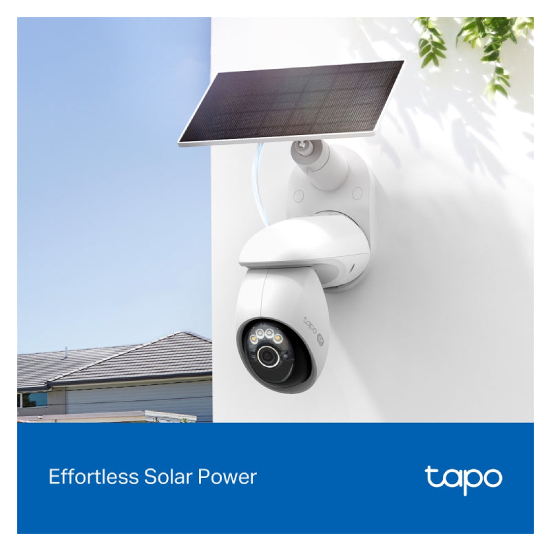 TP-Link Tapo C660 KIT Solar-Powered Pan/Tilt Security Camera Kit - 4K 8MP / Up to 15fps / Two-Way / AI Detection / Night Vision