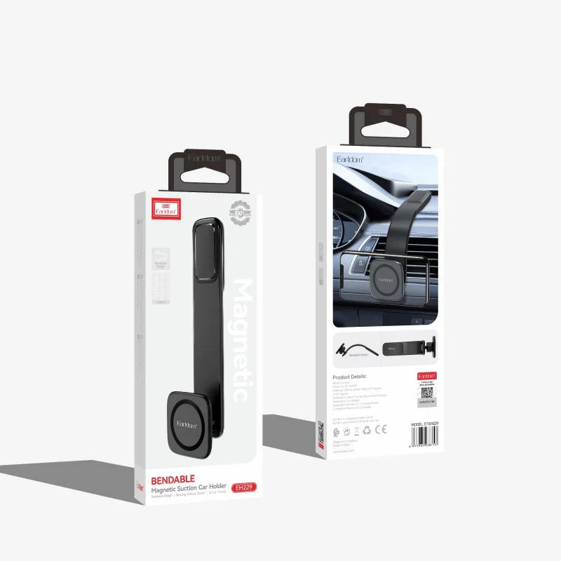 Earldom ET-EH229 Magnetic Car Phone Holder - Bendable Suction Mount