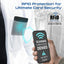 PROMATE Anti-Loss Slim Leather Wallet with RFID Protection & Smart Tracking - Black