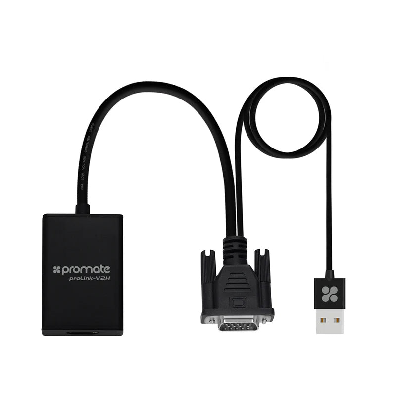 PROMATE VGA to HDMI Adaptor - Up to 1920 x 1080 / Black