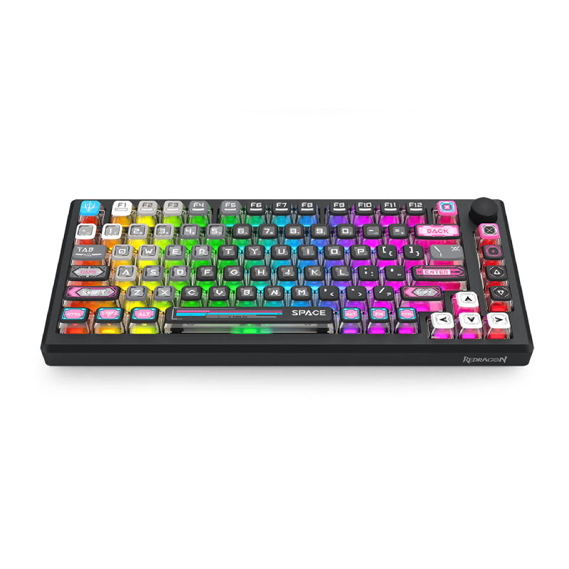 Redragon K732MC RGB Pro Uranus Pro Black TKL Aluminium Gasket Wireless Mechanical Keyboard - Bluetooth / Wired / 4000mAh / Black