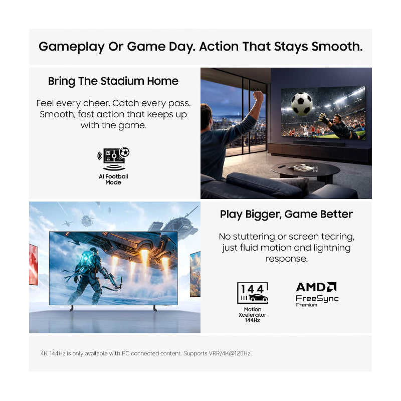 Samsung 85" Micro RGB R85H 4K Samsung Vision AI Smart TV (2026) - 85" 4K / 100 Hz / HDMI/USB/Ethernet - Smart TV