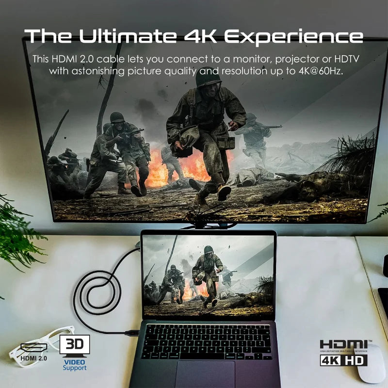 PROMATE Ultra-High Definition 4K@60Hz HDMI Audio Video Cable - 3M / 18 Gbps / Black