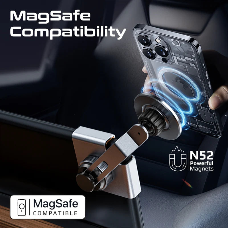 PROMATE SecureGrip Cradleless Magnetic Smartphone Holder for Car Monitor - 15W