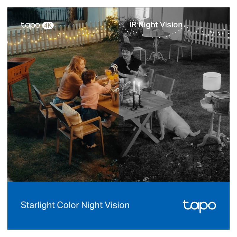 TP-Link Tapo C560WS Outdoor Pan/Tilt Security Wi-Fi Camera - 4K 8MP / Up to 25fps / Two-Way / AI Detection / Night Vision