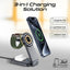 PROMATE 3-in-1 Foldable MagSafe Wireless Charging Station with Night Light - 15W