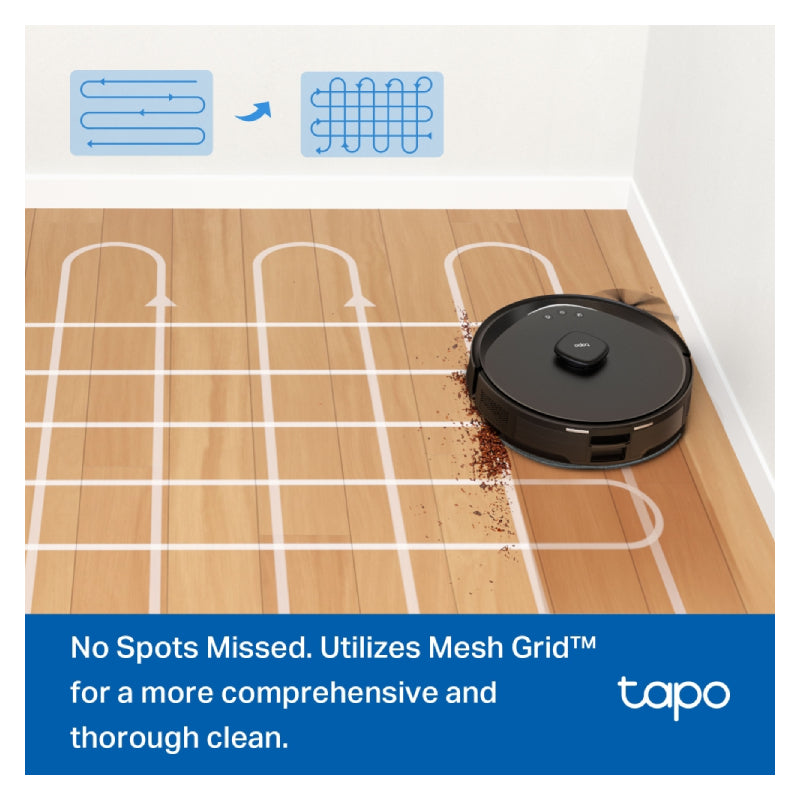 TP-Link Tapo RV30 Max 5300Pa Hyper Suction Robot Vacuum & Mop - 2600 mAh / 300 ml / Black