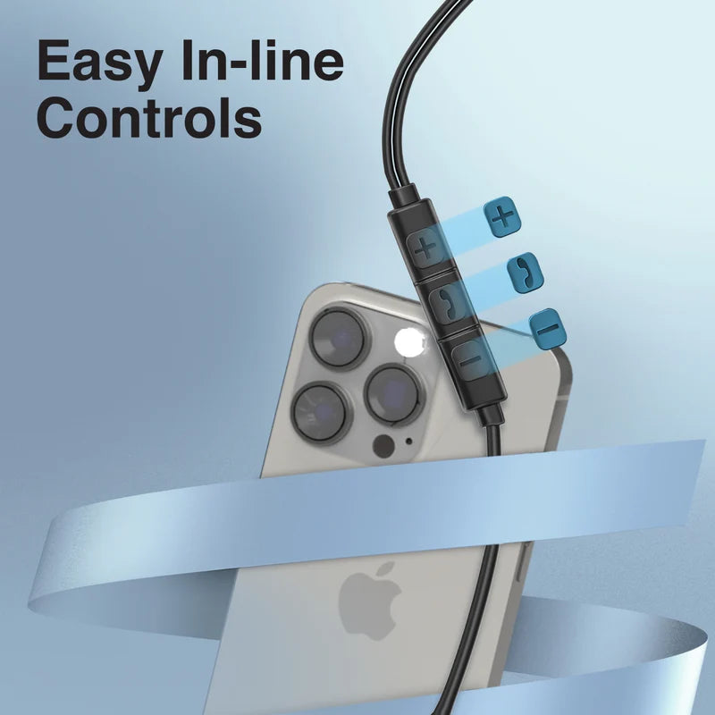 PROMATE Silken-C Ergonomic In-Ear USB-C Wired Stereo Earphones - Wired / USB-C / Gray