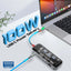 PROMATE 11-in-1 Transparent USB-C Hub - USB-C / HDMI / USB 3.0