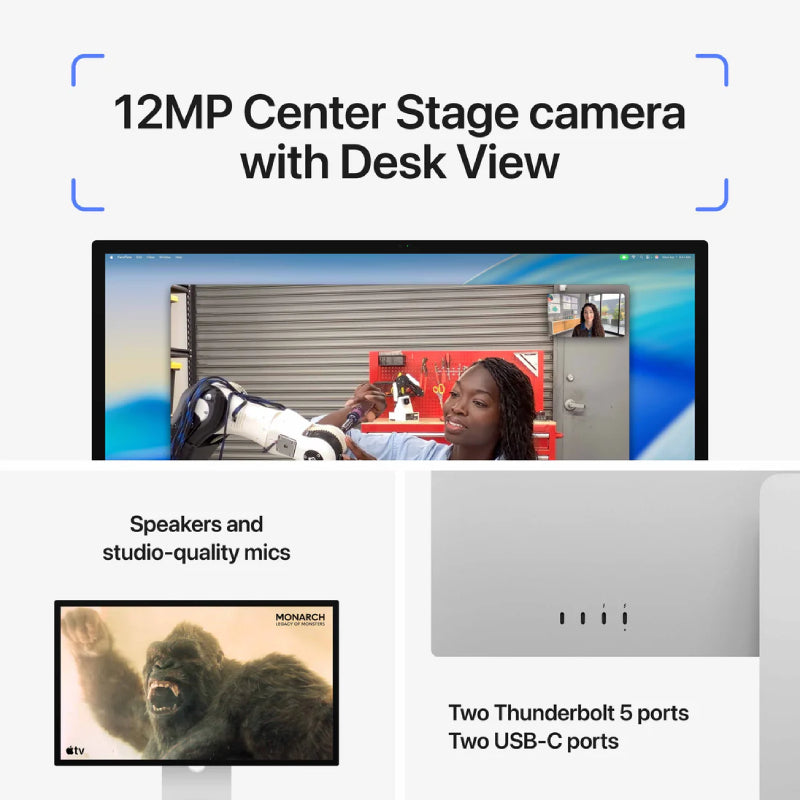 Apple Studio Display With Tilt Adjustable Stand - Standard Glass/ Thunderbolt 5 / 27.0" 5K Retina / 600 nits / USB-C / (2026 Model)