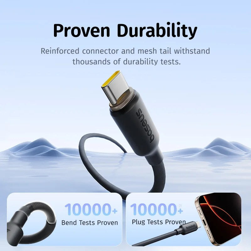 Baseus Foamed Silicone Fast Charging Cable - 2 Meters / 100W / Black
