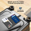 PROMATE Anti-Loss Slim Leather Passport Holder with RFID Protection & Smart Tracking - Black