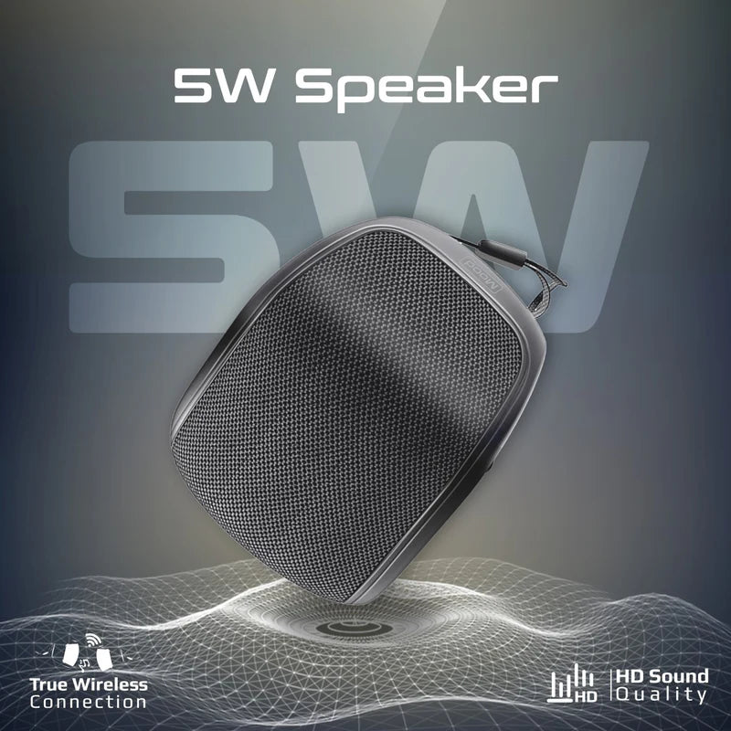 PROMATE High-Fidelity Mini Bluetooth Speaker - 1200mAh / Bluetooth 5.3 / Black