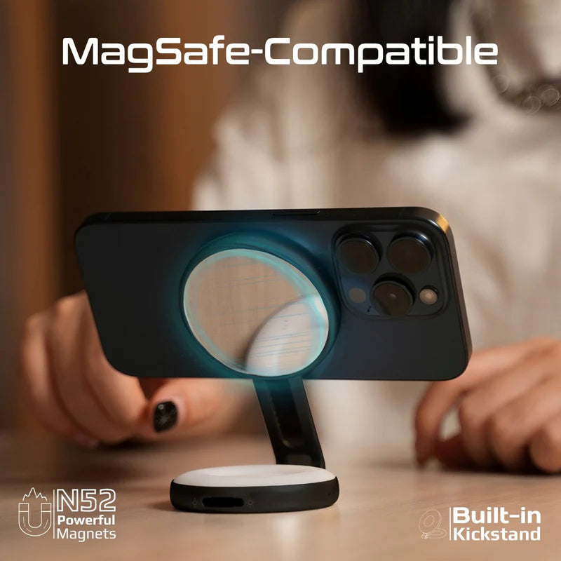 PROMATE 360° Rotatable Ultra-Slim MagSafe Rechargeable LED Ring Light