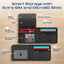 PROMATE Anti-Loss Slim Leather Wallet with RFID Protection & Smart Tracking - Black