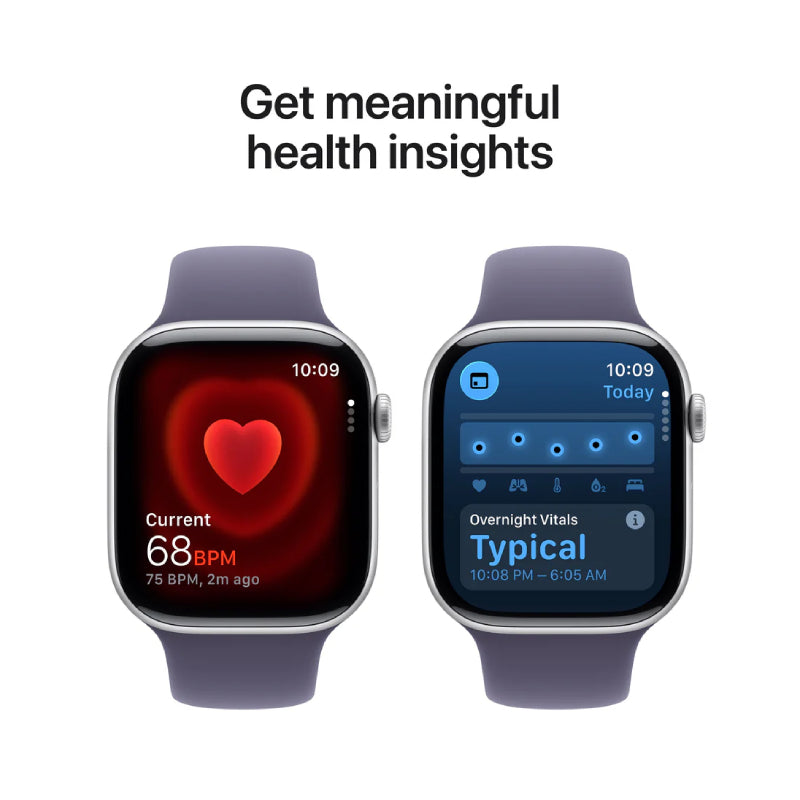 Apple Watch Series 11 - LTPO OLED / 64GB / 46mm / Bluetooth / Wi-Fi / Medium/Large / Silver Aluminum Case with Purple