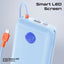 PROMATE PowerPod-30 Compact Power Bank with Built-In USB-C & Lightning Cable - 30000mAh / 35W / Blue
