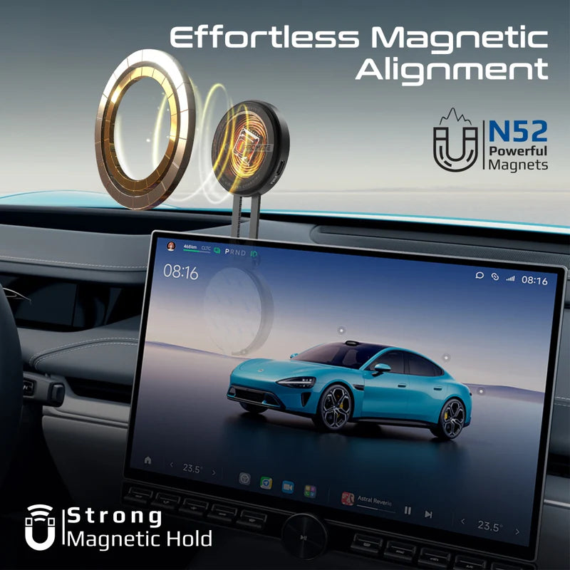 PROMATE Qi2 Certified Extending Magnetic Wireless Smartphone Charging Mount - 15W