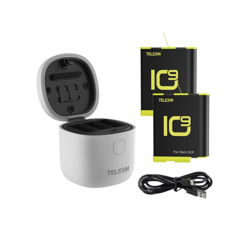 TELESIN All in 1 Charger + 2 Batteries for GoPro 9/10/11