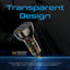 PROMATE Multi-Port Transparent Car Charger with QC 3.0 & Power Delivery - 80W / USB-A / USB-C