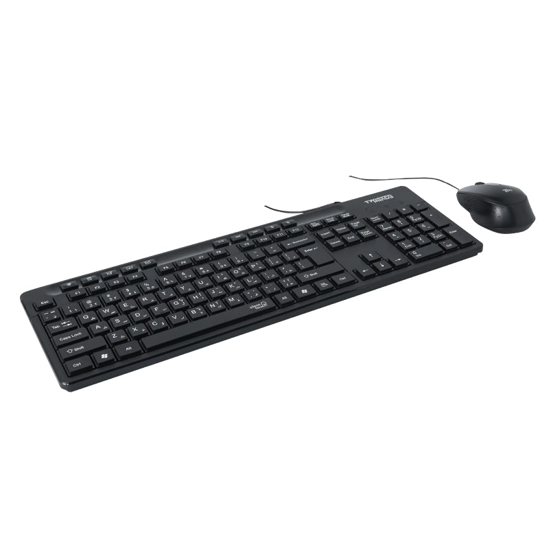 Twisted Minds K19 Kavara Series 2in1 Combo Wired Mode Lightweight - Black - (English / Arabic) Layout