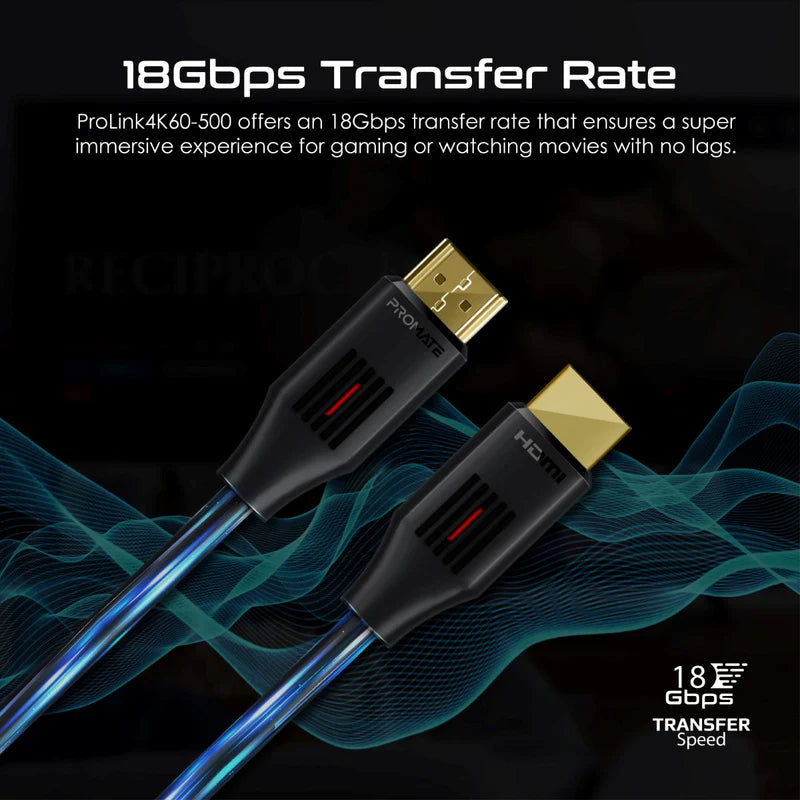 PROMATE Ultra-High Definition 4K@60Hz HDMI Audio Video Cable - 3M / 18 Gbps / Black