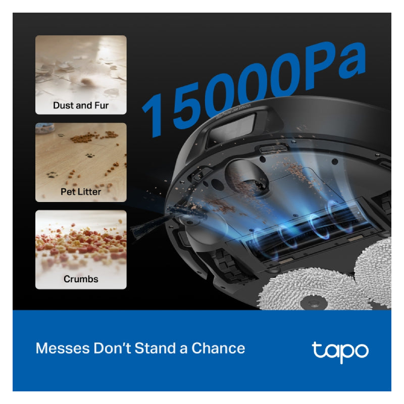 TP-Link Tapo RV50 Pro Omni Robot Vacuum & Mop + Advanced Self-Cleaning Docking Station - 5200 mAh / 280 ml