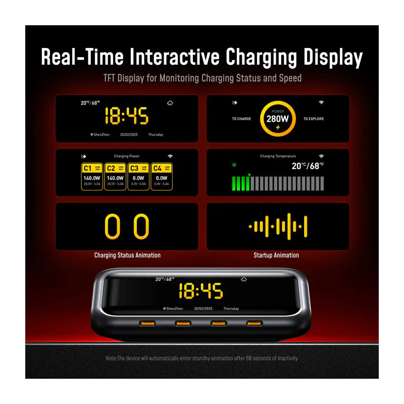 AOHi The Future AI PD3.2 280W 6-Port Desktop Charging Station
