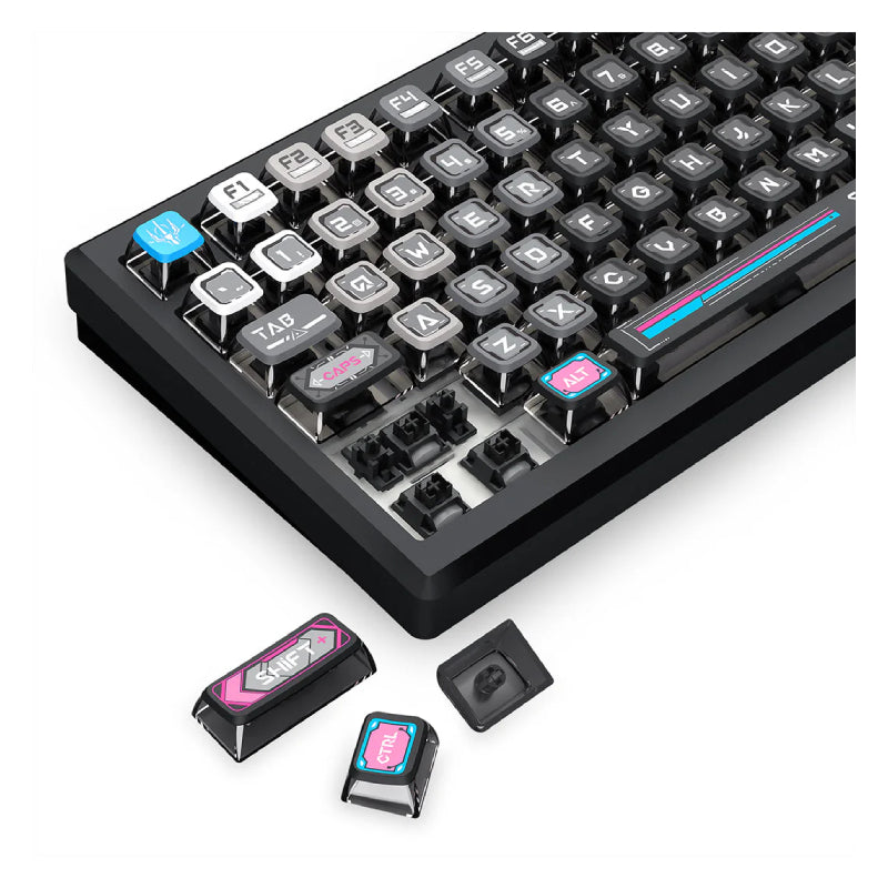 Redragon K732MC RGB Pro Uranus Pro Black TKL Aluminium Gasket Wireless Mechanical Keyboard - Bluetooth / Wired / 4000mAh / Black