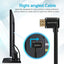 PROMATE High Definition Right Angle 4K HDMI Audio Video Cable - 3M / Black