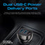 PROMATE Multi-Port Transparent Car Charger with QC 3.0 & Power Delivery - 80W / USB-A / USB-C
