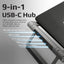 PROMATE Aluminum Laptop Stand with USB-C Hub - Silver