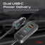 PROMATE RapidCharge Car Charger with Multi-Port Backseat Charging Hub - 120W / USB-A / USB-C