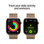 Apple Watch Series 11 - LTPO OLED / 64GB / 46mm / Bluetooth / Wi-Fi + Cellular / Small/Medium / Gold Titanium Case with