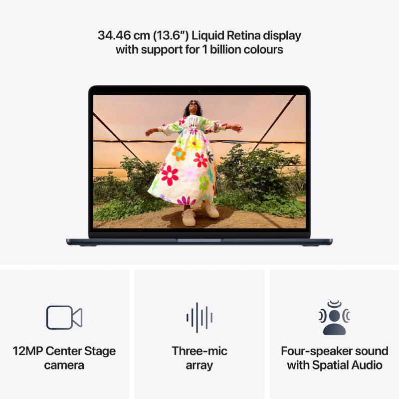Apple MacBook Air - 13.6" / M5 / 10-Core CPU / 10-Core GPU / 16GB RAM / 1TB SSD / Arb/Eng / Midnight / 1YW