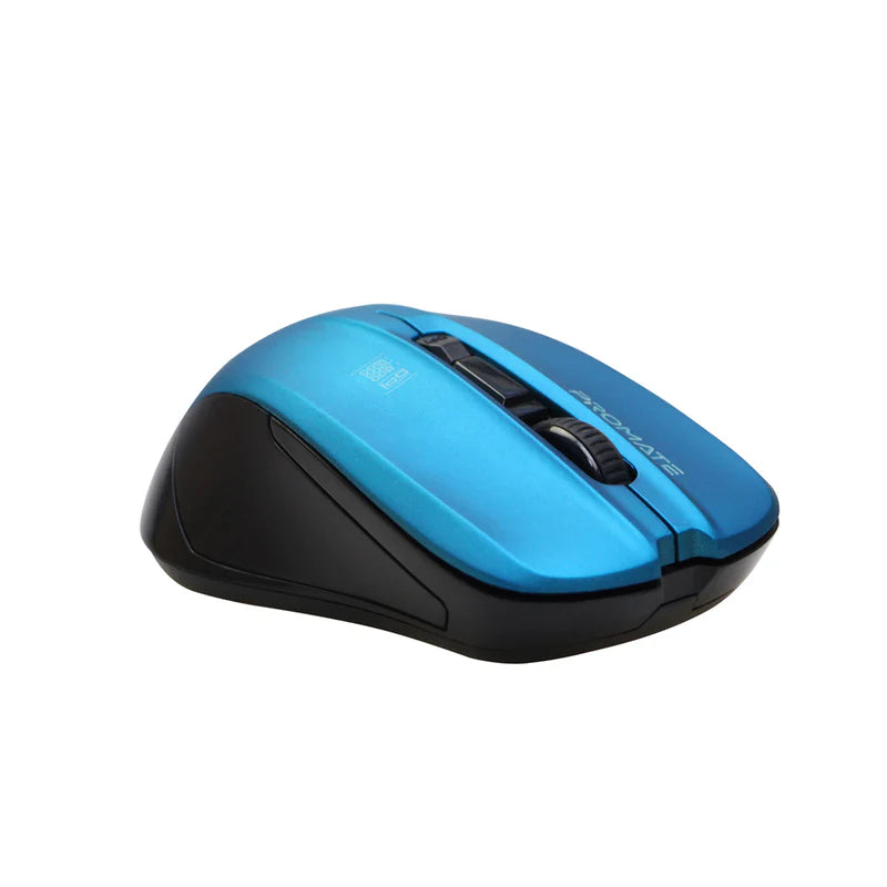 PROMATE Contour Comfort Performance Wireless Ergonomic Mouse - Blue