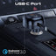PROMATE Multi-Port Car Charger with Retractable USB-C Cable - 62W