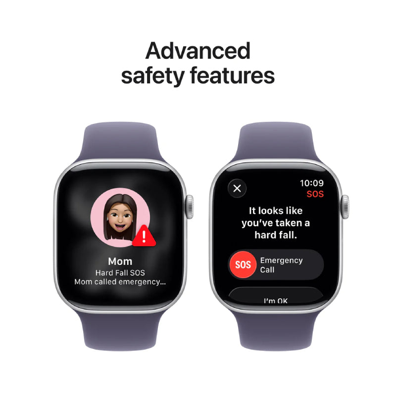 Apple Watch Series 11 - LTPO OLED / 64GB / 46mm / Bluetooth / Wi-Fi / Medium/Large / Silver Aluminum Case with Purple