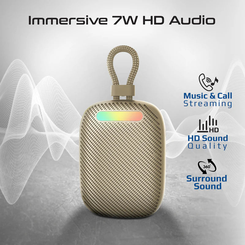 PROMATE CrystalSound 7W High-Definition Wireless Speaker - 1800mAh / Bluetooth 5.4 / Bronze Titanium
