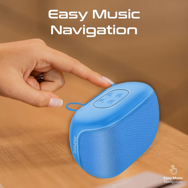 PROMATE High-Fidelity Mini Bluetooth Speaker - 1200mAh / Bluetooth 5.3 / Blue