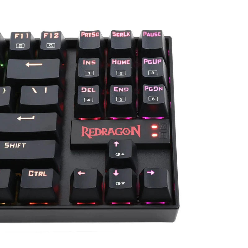Redragon KUMARA K552 - TKL Wired Mechanical Keyboard RGB Black (Blue Switch) - Wired / 87 Keys / Black
