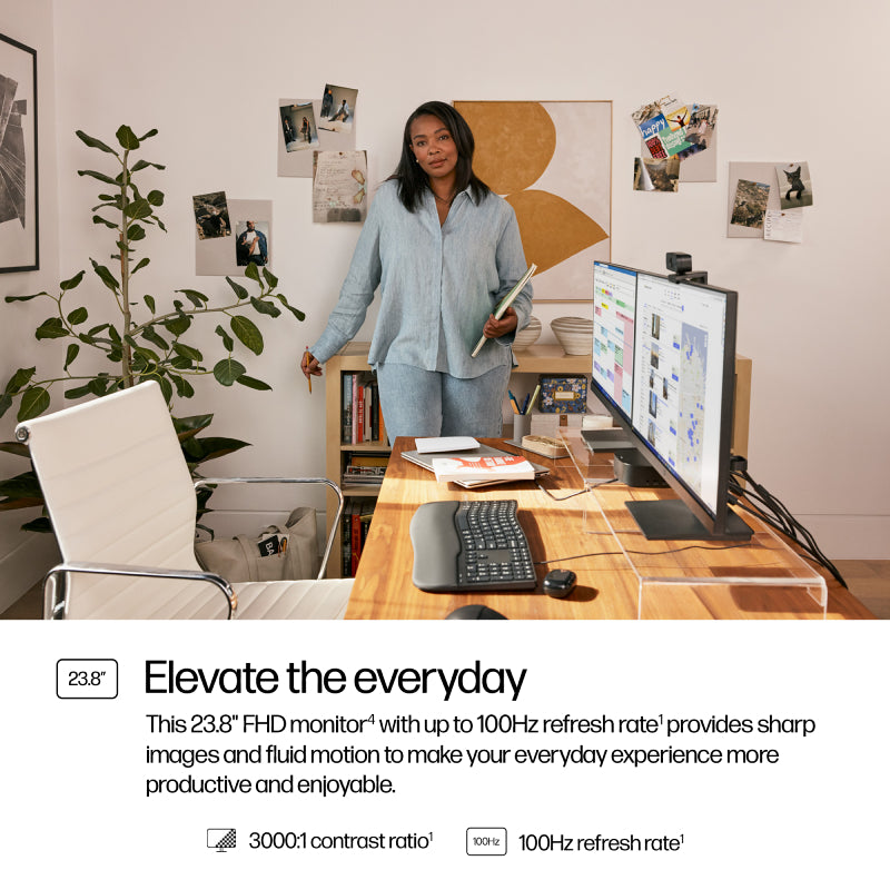 HP Series 3 Pro 324pv Monitor - 23.8" FHD / Up to 100Hz / HDMI 1.4/VGA - Monitor