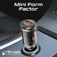 PROMATE RapidCharge Transparent Mini Car Charger with Power Delivery & QC 3.0 - 65W / USB-A / USB-C
