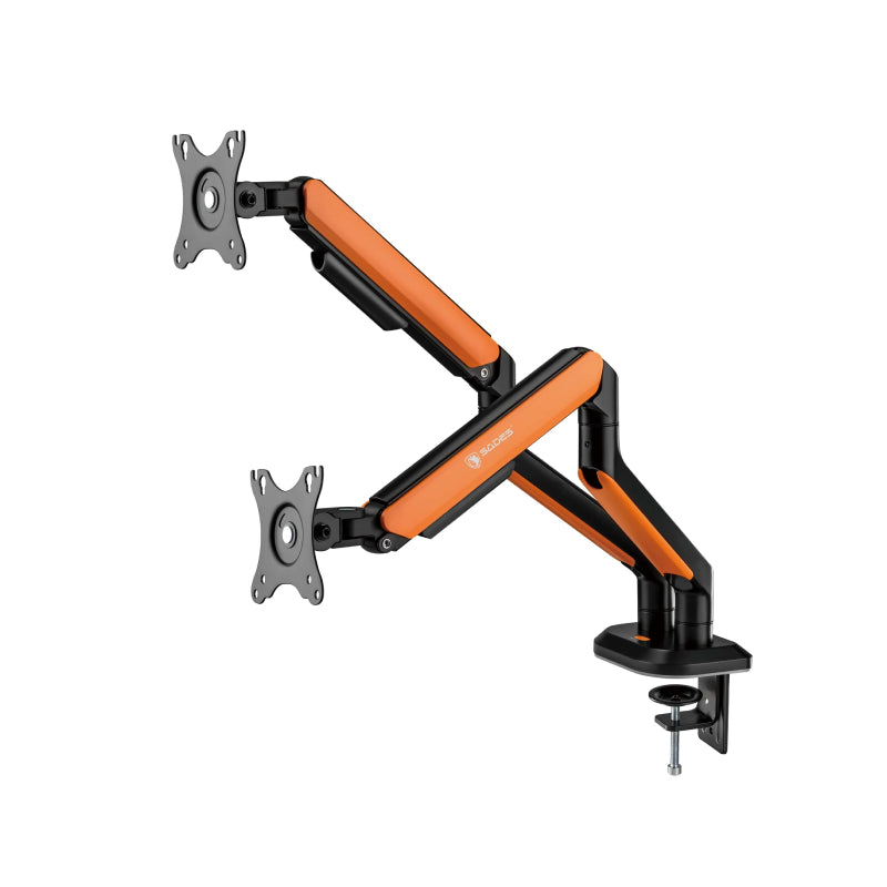 SADES Apep SA-MS02 Dual Monitor Mount Arm (Max Screen size 32"/9KG Per ARM) - Orange