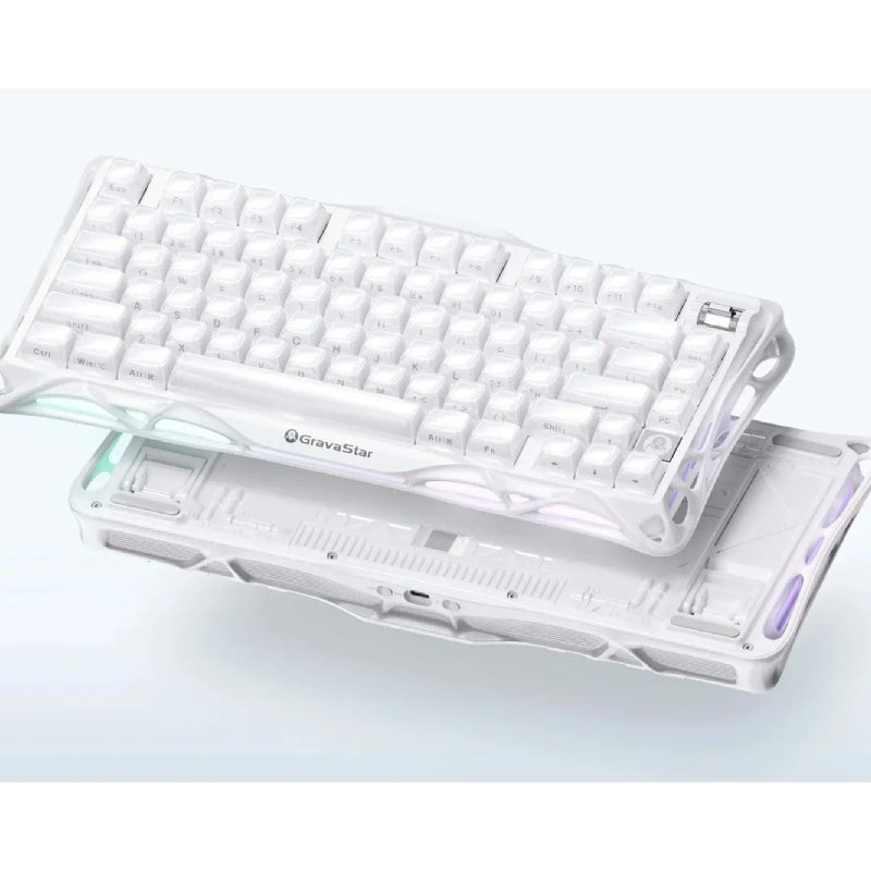 GravaStar Mercury K1 75% Wireless Mechanical Gaming Keyboard Special Edition - White