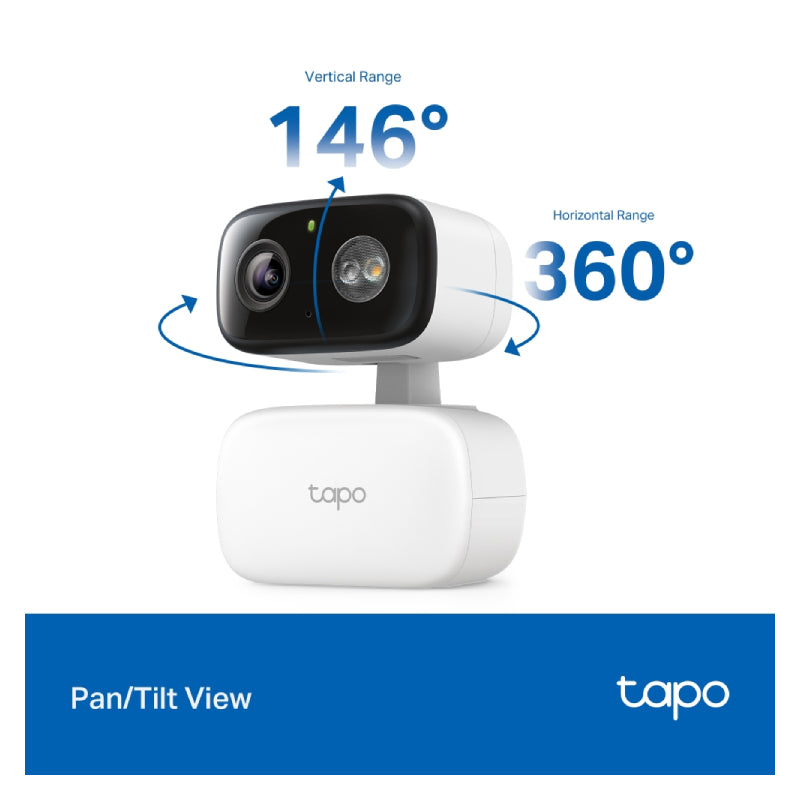 TP-Link Tapo C206 Indoor/Outdoor Home Security Wi-Fi Camera - FHD / 30 fps / Two-Way Audio / AI Detection / Night Vision