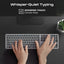 PROMATE Full-Size Triple-Mode Slim Wireless Keyboard w/ Scissor Keys & Multi-Device Connectivity (Bluetooth)