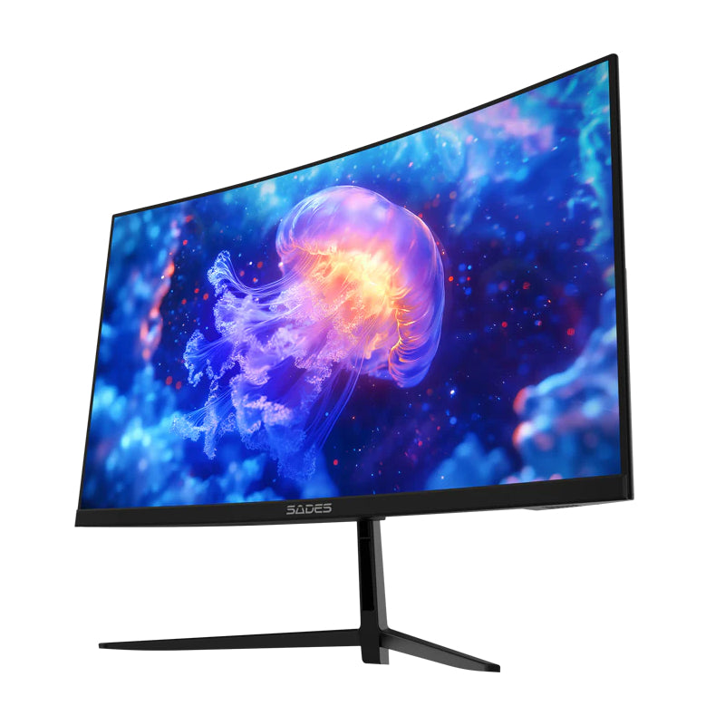 SADES NC-Pelagia SC-CJ04F24B Curved Gaming Monitor - 24" FHD / 0.5ms / 200Hz / HDMI 2.1 / DisplayPort 1.4 / Black