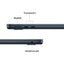 Apple MacBook Air - 13.6" / M5 / 10-Core CPU / 10-Core GPU / 16GB RAM / 1TB SSD / Arb/Eng / Midnight / 1YW